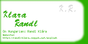 klara randl business card